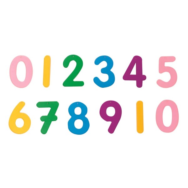 14 transluzente Zahlen von 0 - 10