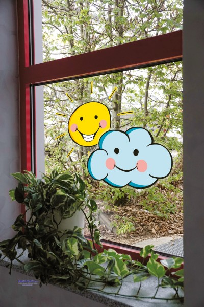 Großes Fensterfolien-Wetter-Set bei ARIADNE