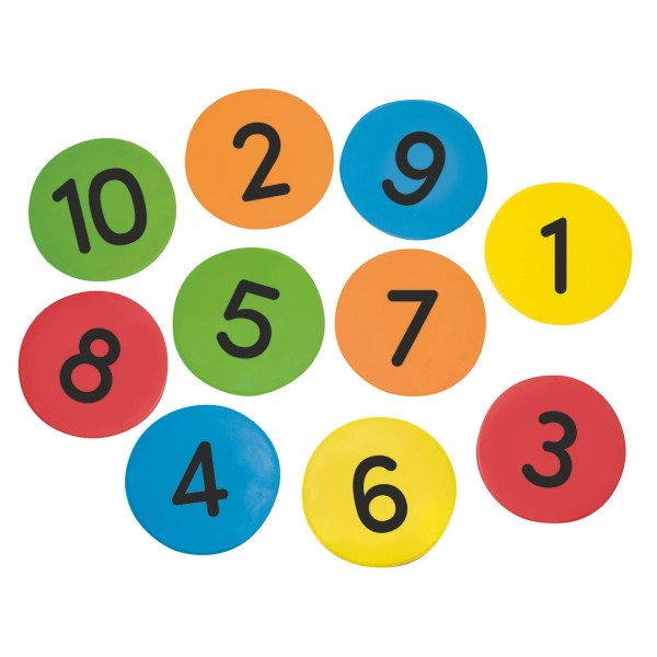 Gelegt - gezählt! Bodenplatten Zahlen 10er-Set