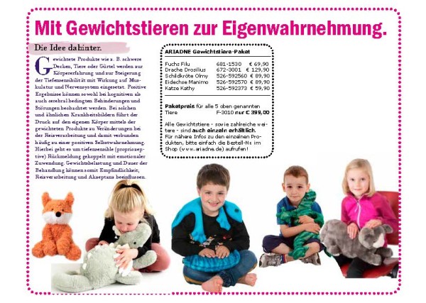 Gewichttiere bei ARIADNE