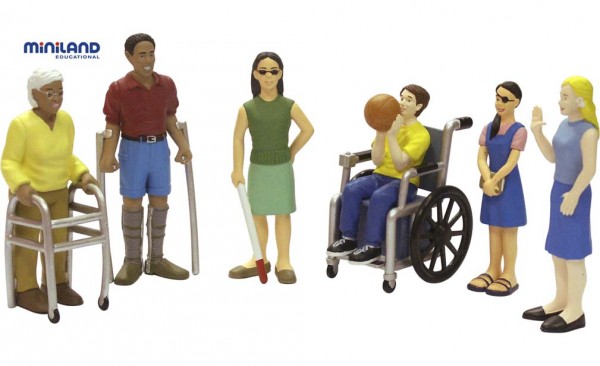 Spielfiguren mit Behinderungen