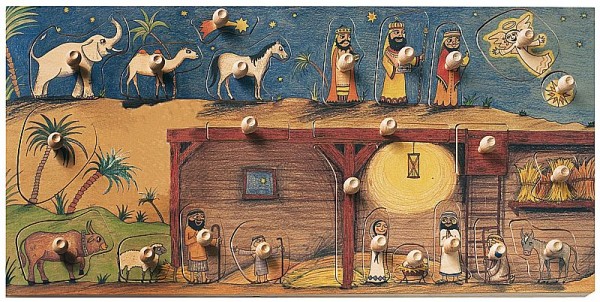 Stempel-Puzzle Weihnachtskrippe