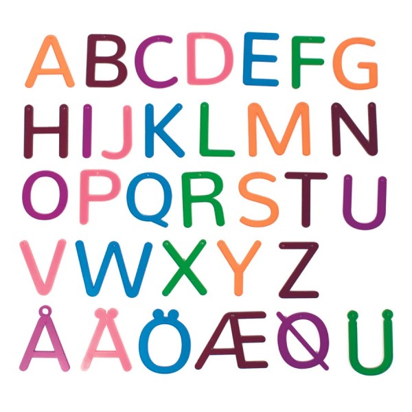 32 transluzente Buchstaben