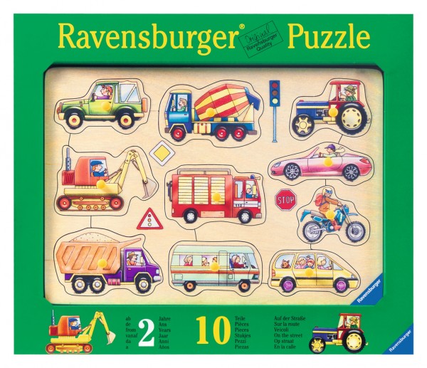 Holzpuzzle Auf der Straße