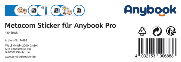Metacom Sticker für Anybook Pro