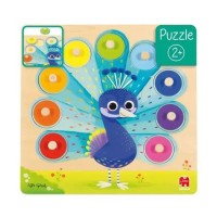 Buntes Pfauen-Puzzle Buntes Pfauen-Puzzle