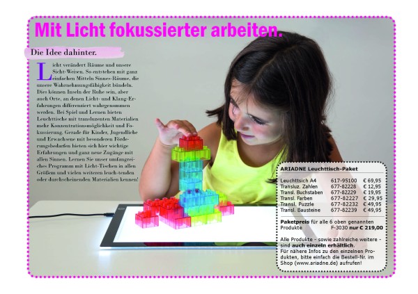 ARIADNE Leuchttisch-Paket