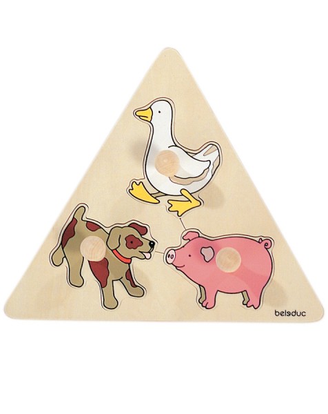 Dreieck-Puzzle Tiere