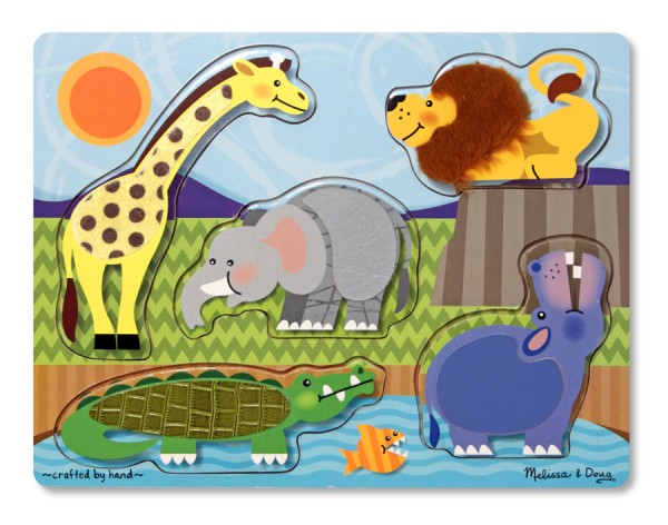 Großes Fühlpuzzle Im Zoo