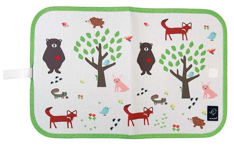 Kreidemalbuch „Wald“ – Abwischbares Malbuch Für Kinder – Inkl. 4 Kreiden – Wiederverwendbar – 8 Leere Seiten – Praktische Aufbewahrungstasche – Größe 20,3 X 20,3 Cm