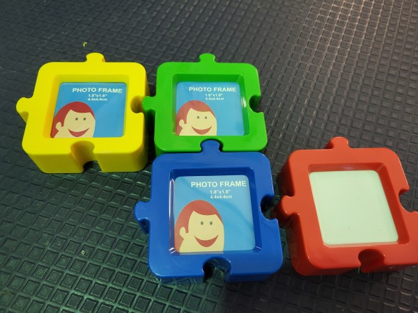 Pixas - bunte Puzzle-Rahmen - 4er-Set